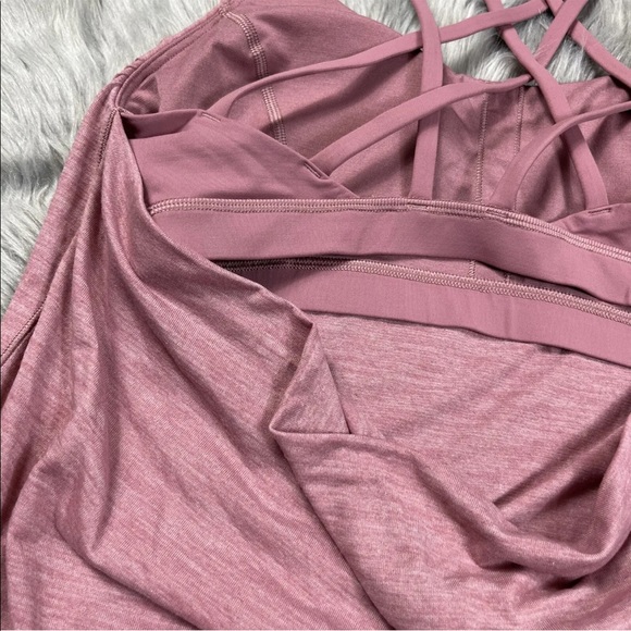 Lululemon Free To Be Serene Tank 2 In 1 Heathered Quicksand Size 6 - Picture 8 of 12